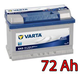 Baterie VARTA BLUE Dynamic 72 Ah, 572409, E43